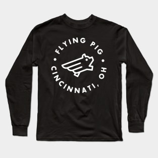 Flying Pig Minimal Emblem Long Sleeve T-Shirt
